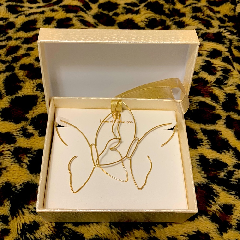 House of Harlow gold butterfly 🦋 earrings